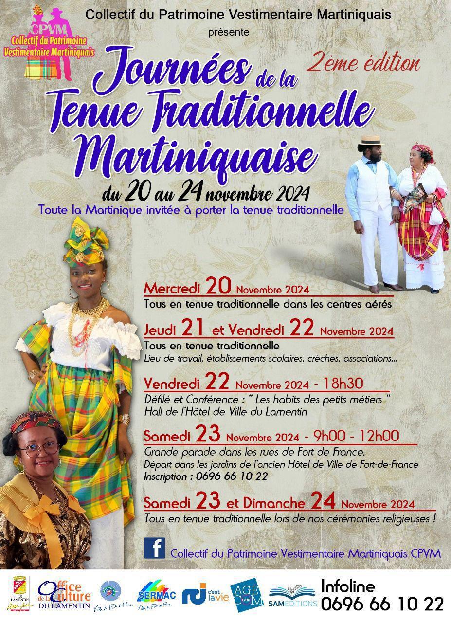 Journées de la tenue traditionnelle martiniquaise du 20 au 24 novembre 2024 Journées de la tenue traditionnelle martiniquaise du 20 au 24 novembre 2024