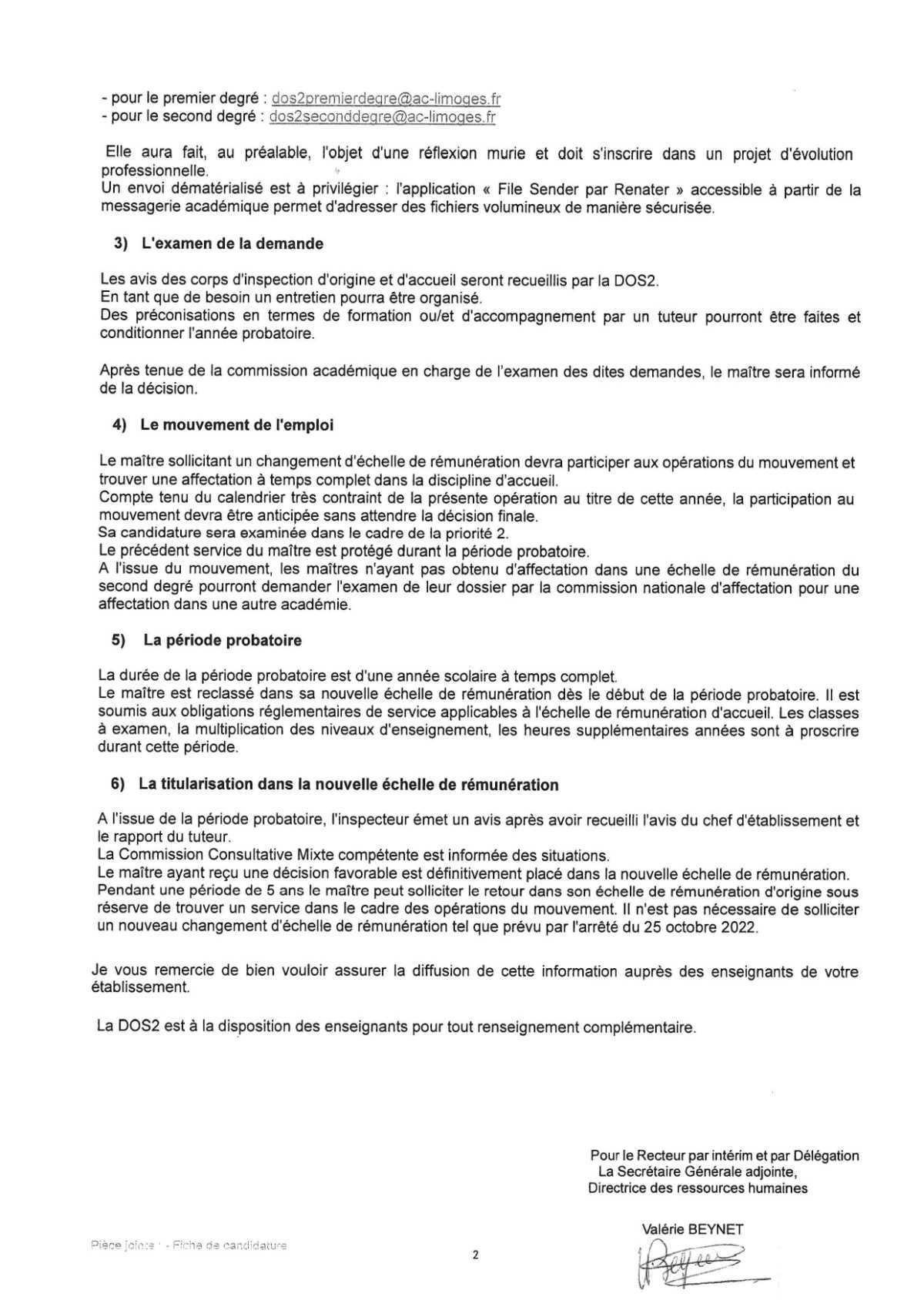 CIRCULAIRE Échelle de rémunération 2025-2026