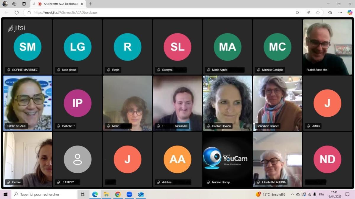 Assemblée Générale : la nouvelle équipe élue par les adhérents de l'académie de Bordeaux Assemblée Générale : la nouvelle équipe élue par les adhérents de l'académie de Bordeaux