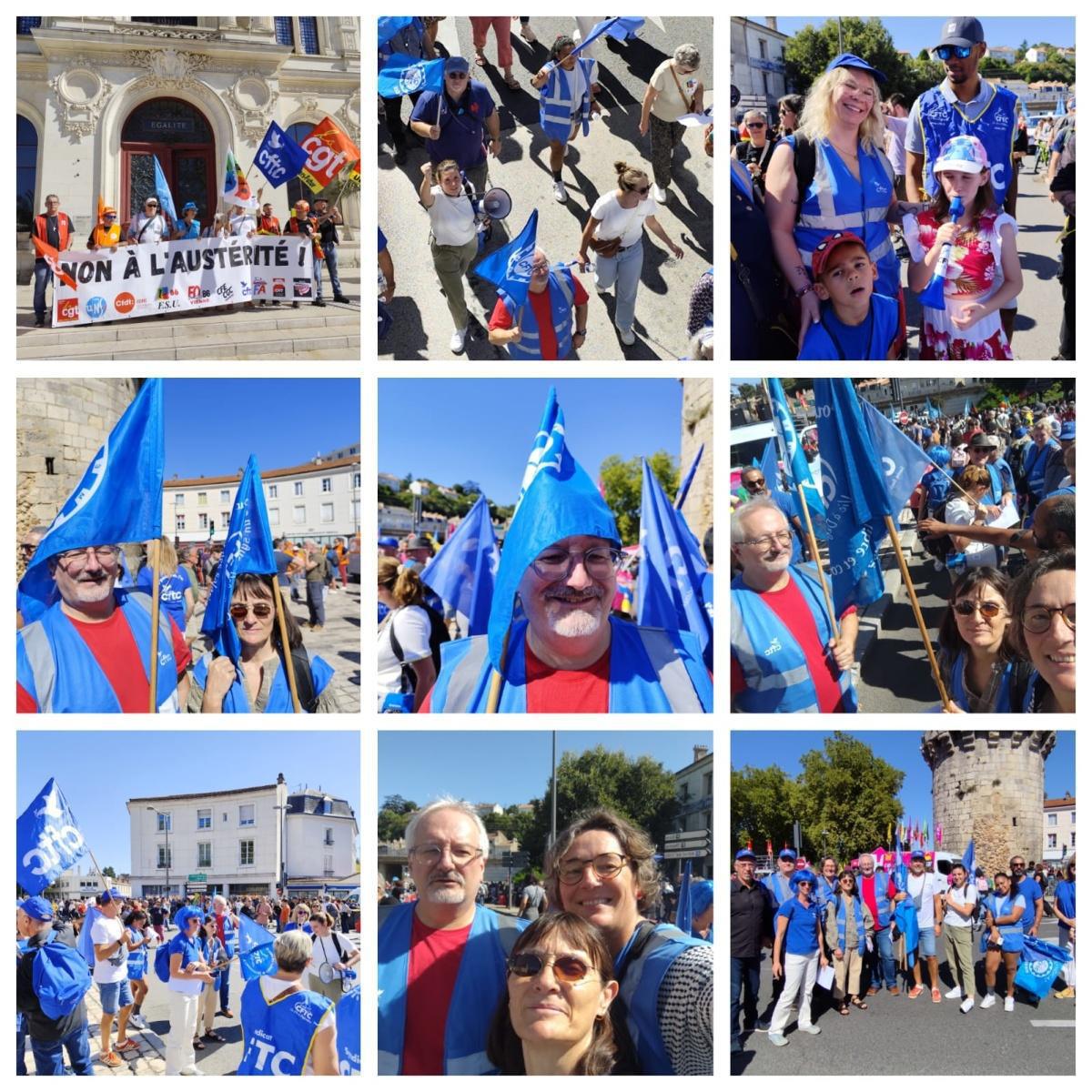Une manif réussie.... plus de 5 000 à POITIERS!
