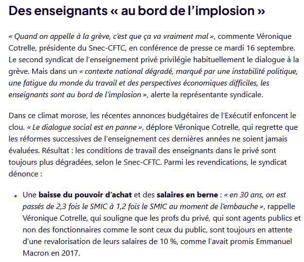 Revue de presse : Depuis la rentrée, le Snec-cftc est présent dans les médias.