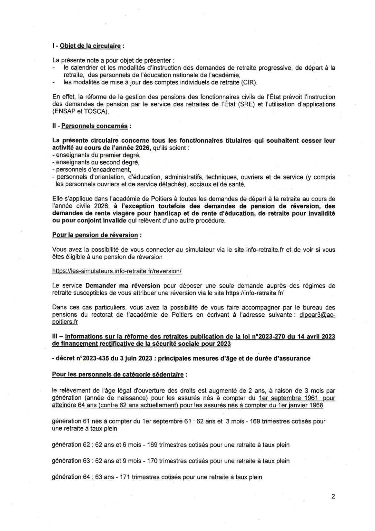 DEMANDE DE RETRAITE - RETRAITE PROGRESSIVE