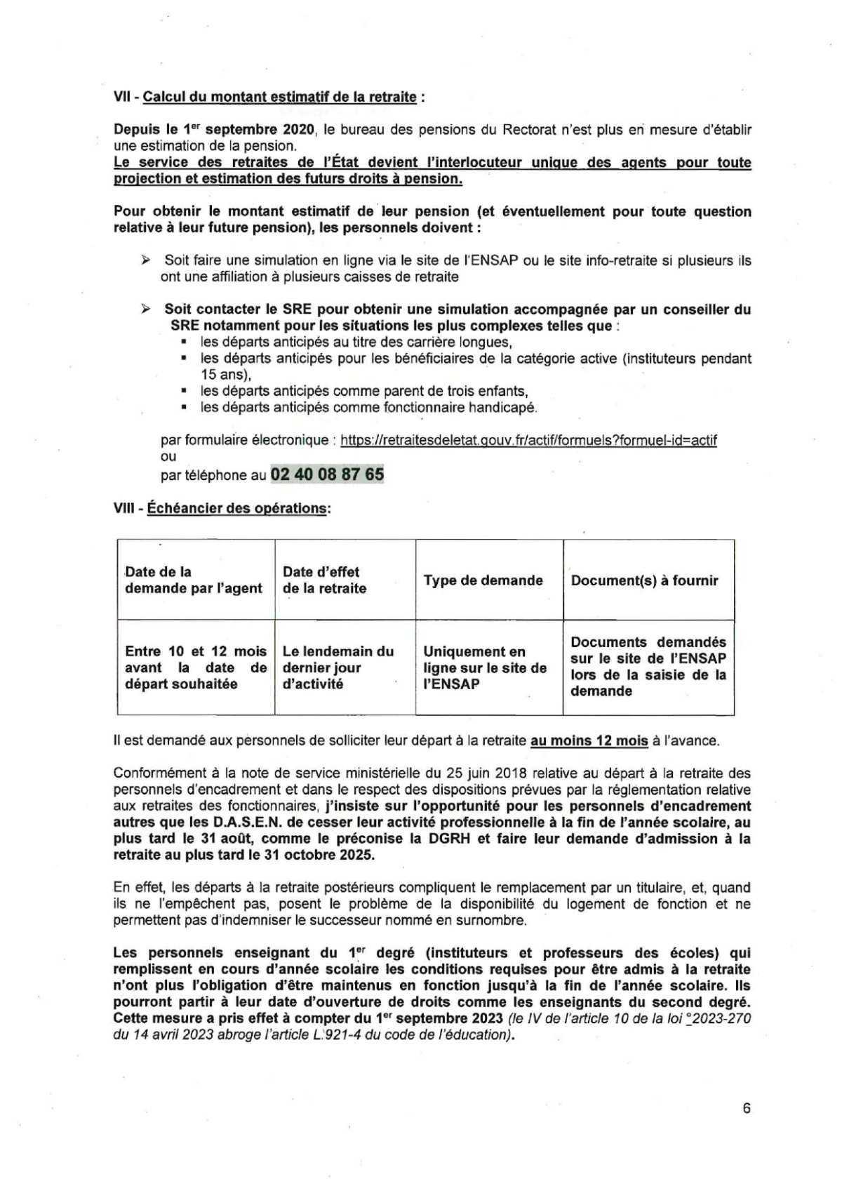 DEMANDE DE RETRAITE - RETRAITE PROGRESSIVE