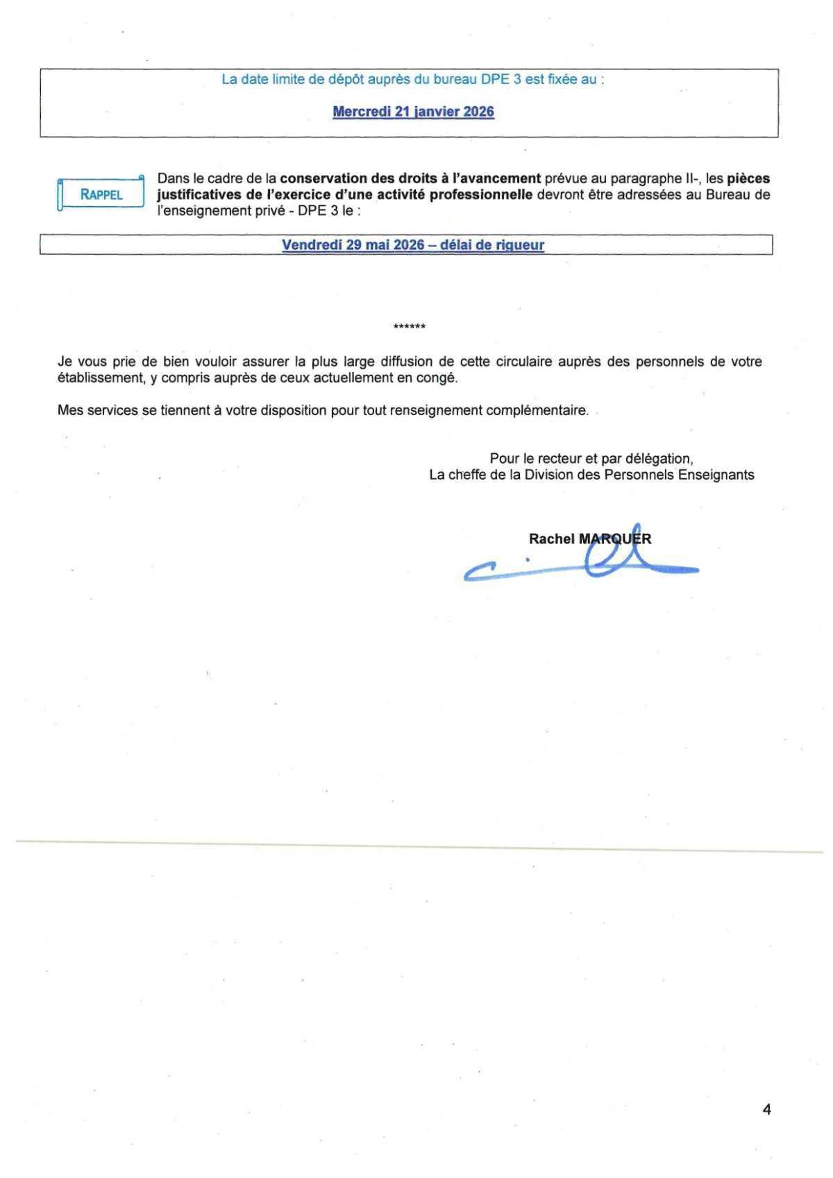 CIRCULAIRE DISPONIBILITE second degré