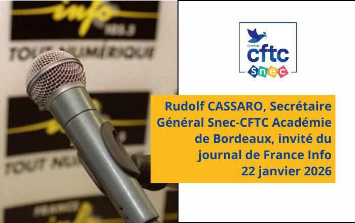 Interview de Rudolf Cassaro sur France Info 22 janvier 2026 Interview de Rudolf Cassaro sur France Info 22 janvier 2026