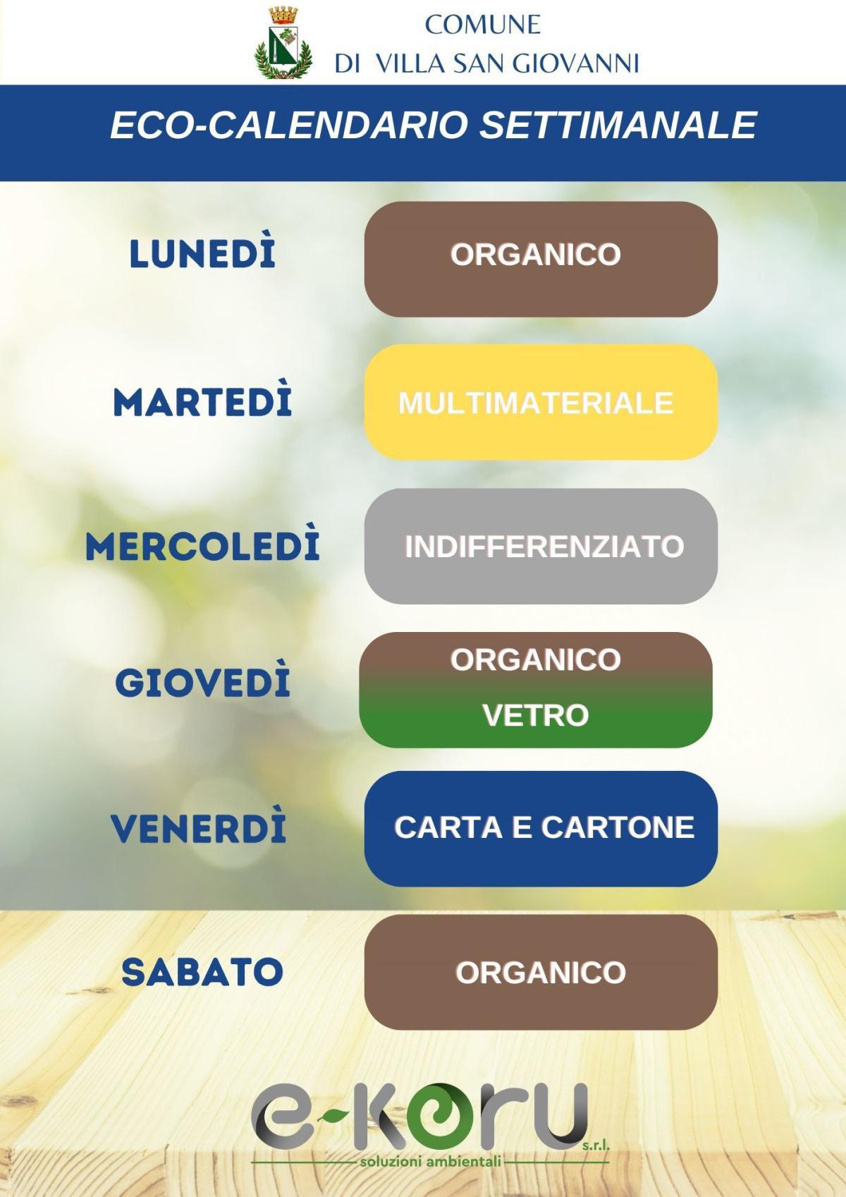 Calendario Rifiuti