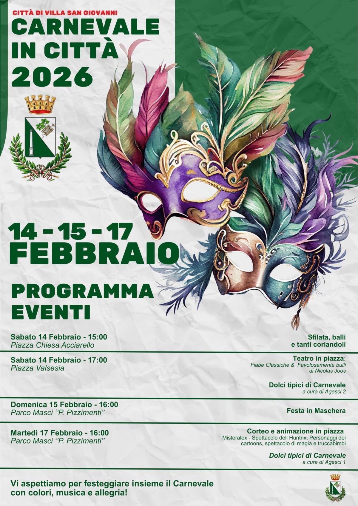 Sfilata, balli e tanti coriandoli (inizio ore 15:00)