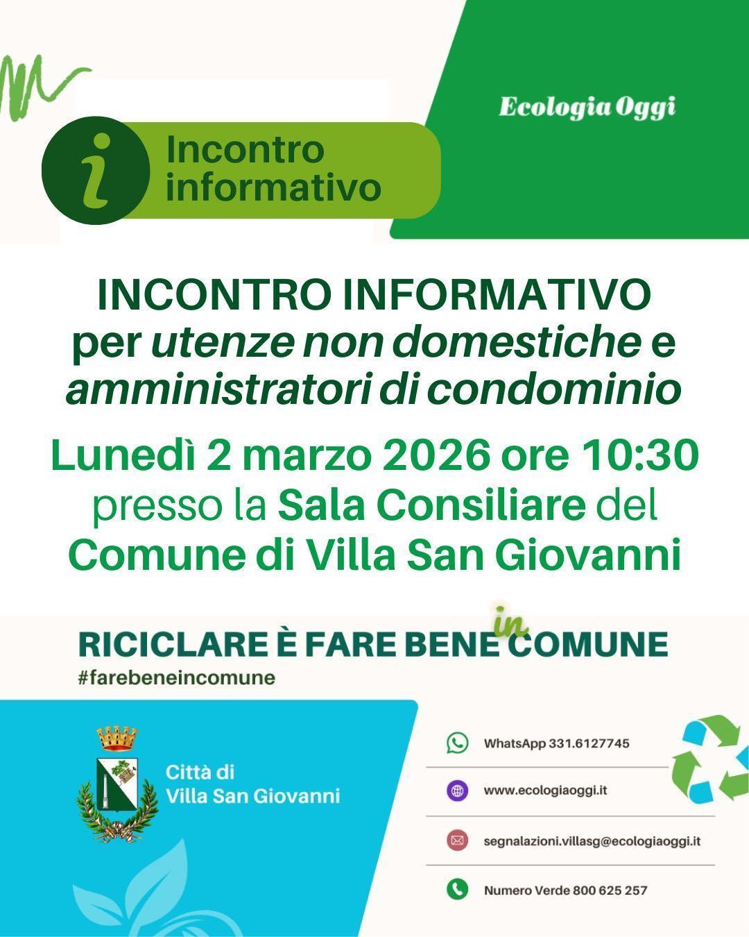 Incontro Informativo per utenze non domestiche e amministratori di condominio (inizio ore 10.30)