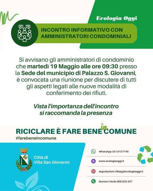 Incontro Informativo Con Gli Amministratori Condominiali (inizio ore 9.30)