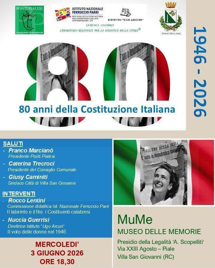80 anni della Costituzione Italiana (Inizio ore 18.30)