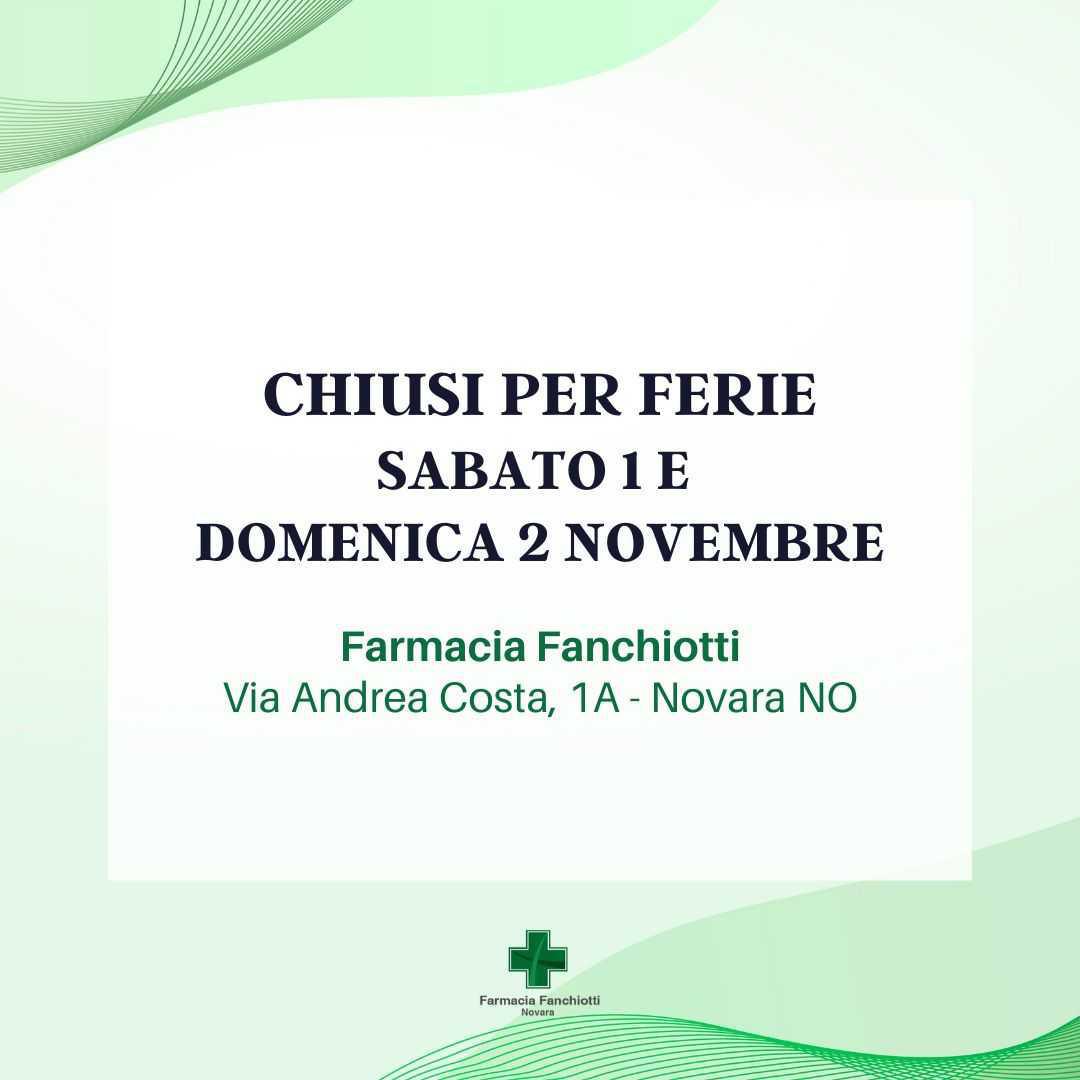Farmacia chiusa per ferie