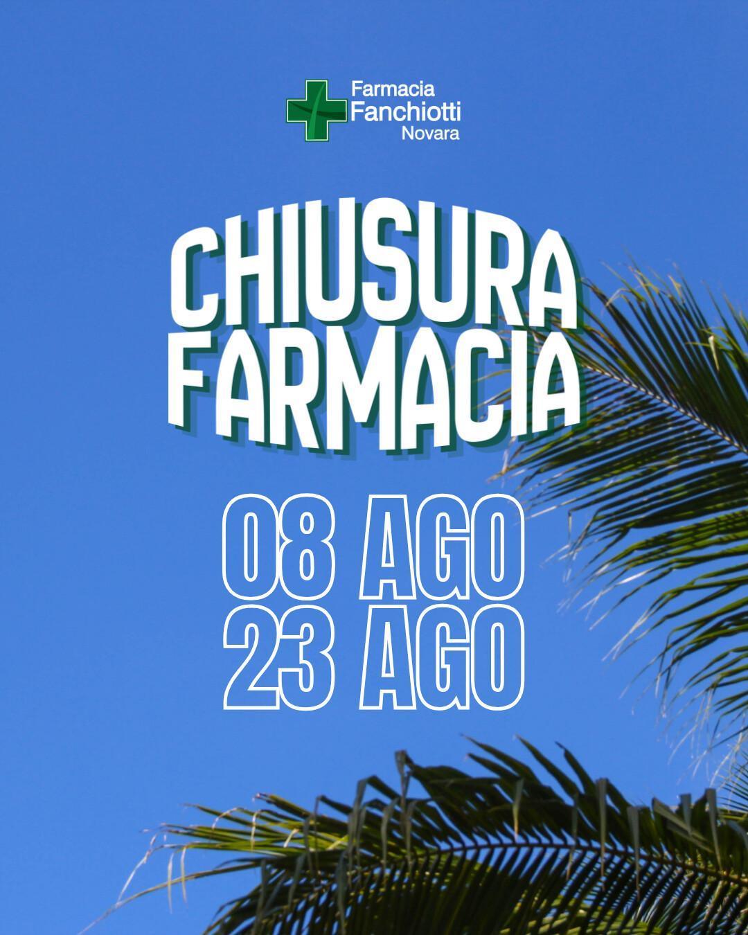Chiusura farmacia per ferie