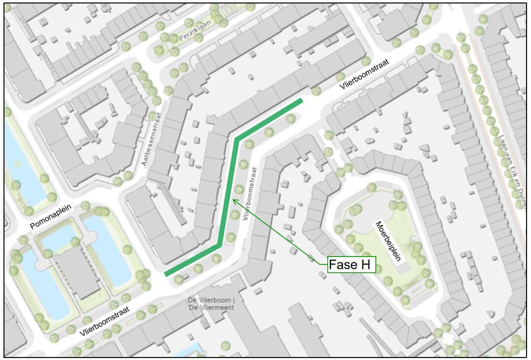 Start werkzaamheden fase H Vlierboomstraat Start werkzaamheden fase H Vlierboomstraat