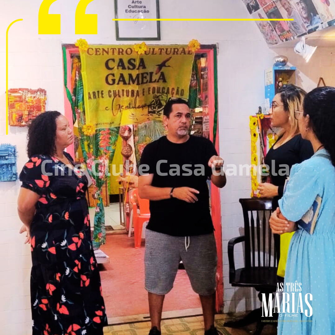 Exibição do  filme AS TRÊS MARIAS, na abertura do Cone Clube Casa Gamela