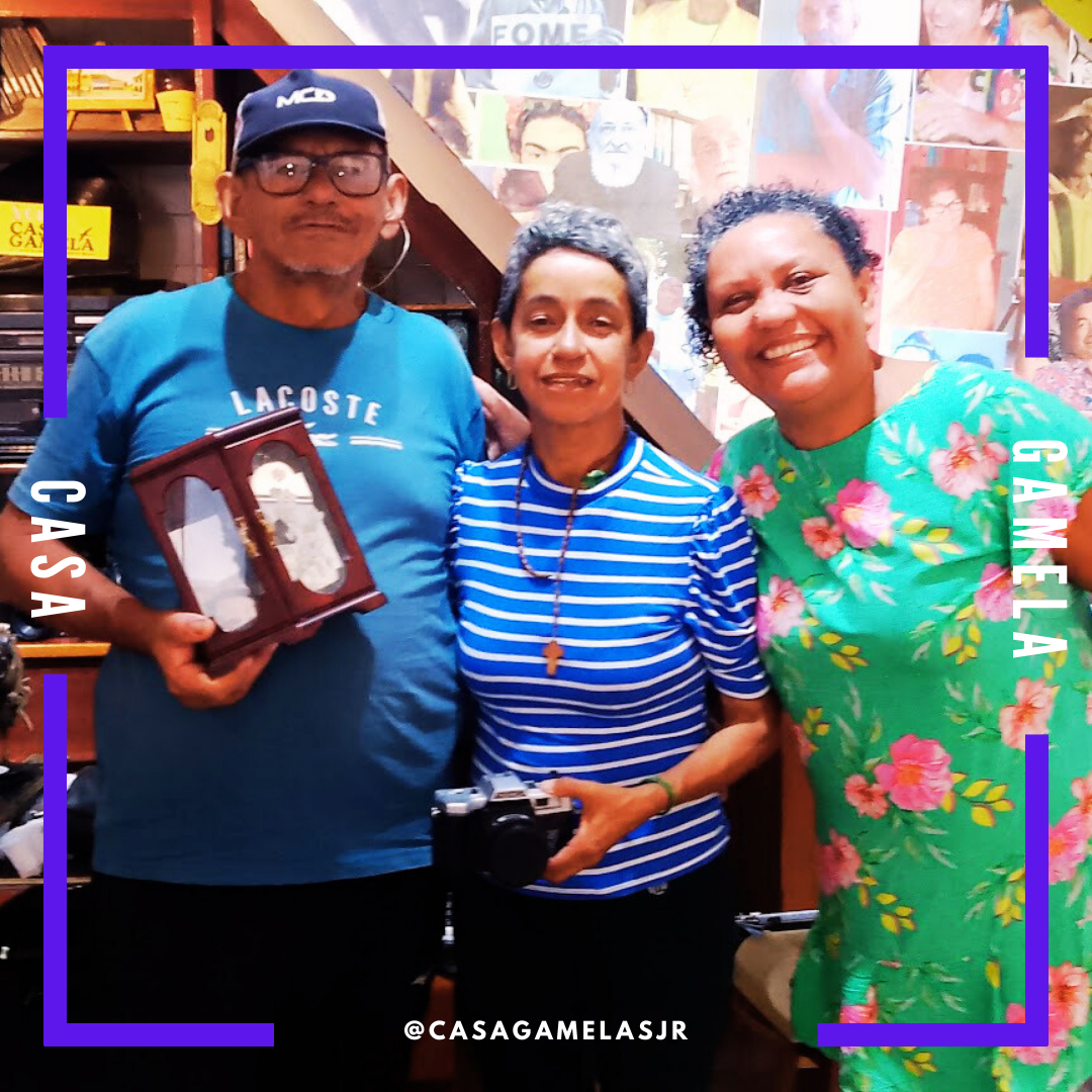 Raimundo Sales e Rita de Cássia em visita à Casa Gamela