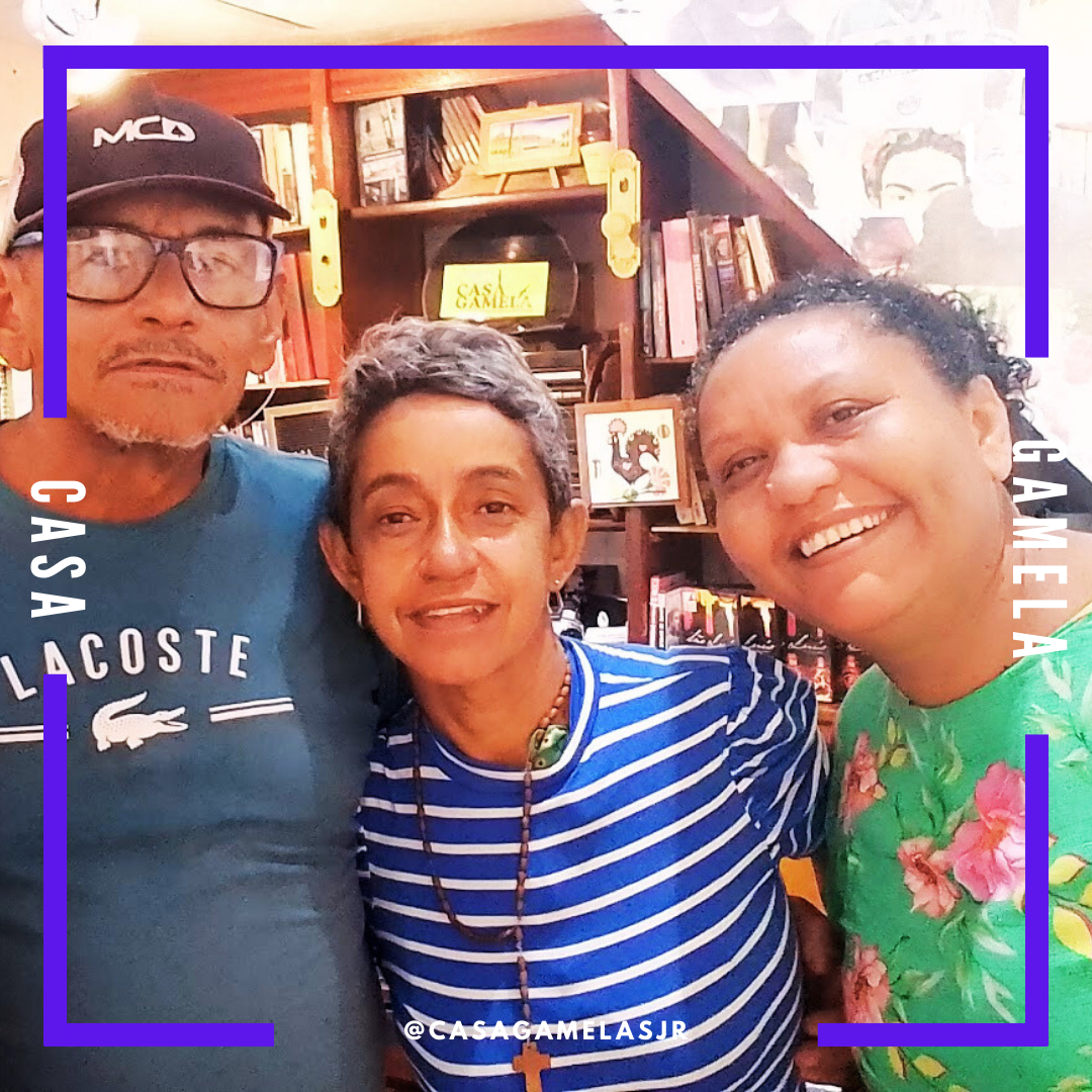 Raimundo Sales e Rita de Cássia em visita à Casa Gamela