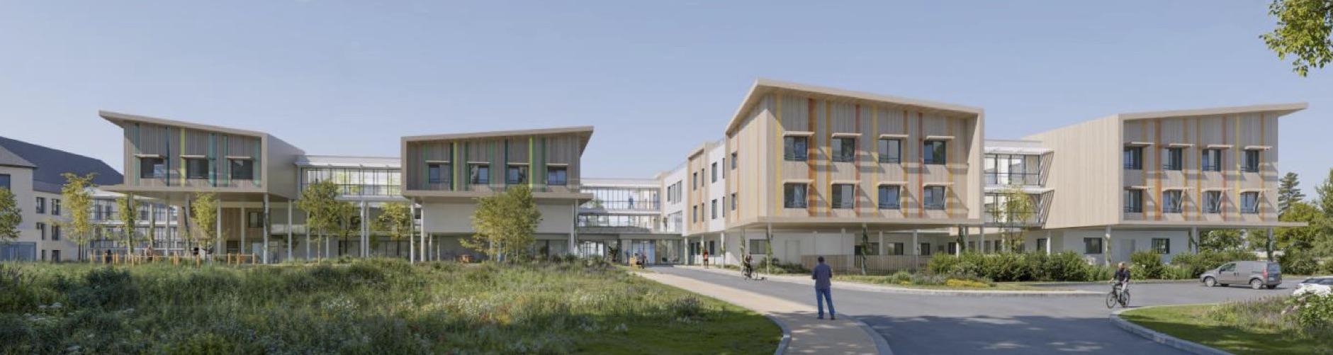 La proposition architecturale retenue prévoit des résidences de deux étages. © ARS. Architectes urbanistes