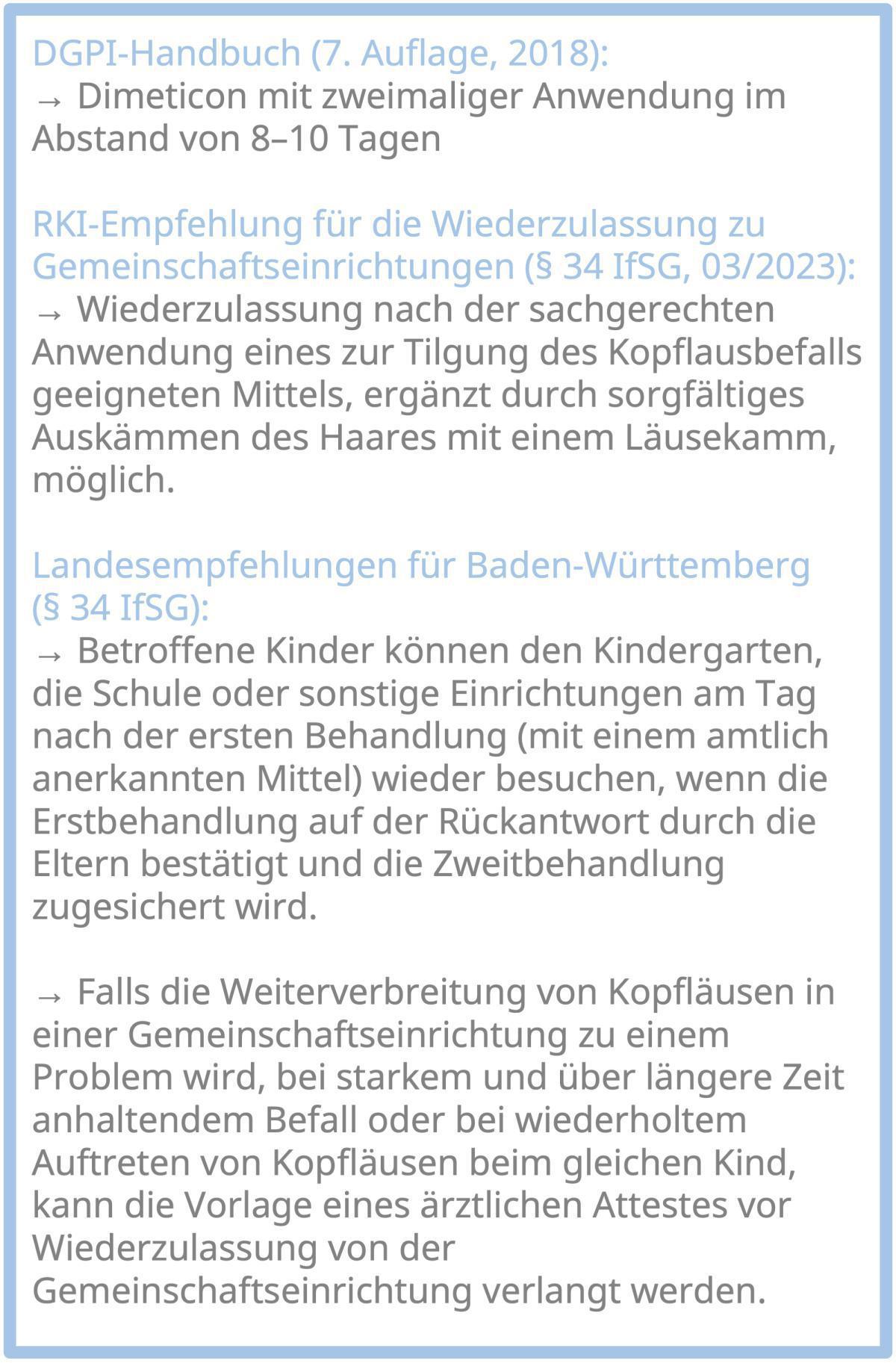 2.9.10 Kopflausbefall (Pedikulose) 2.9.10 Kopflausbefall (Pedikulose)