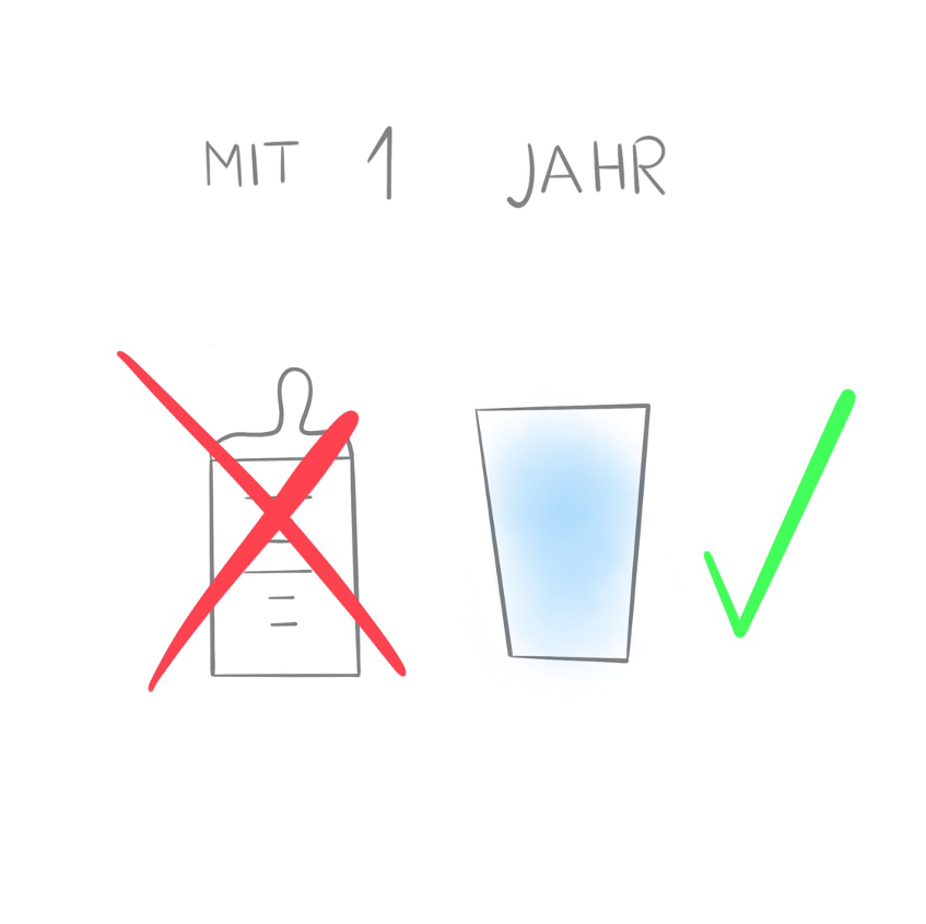 Keine Flasche mit 1 Jahr