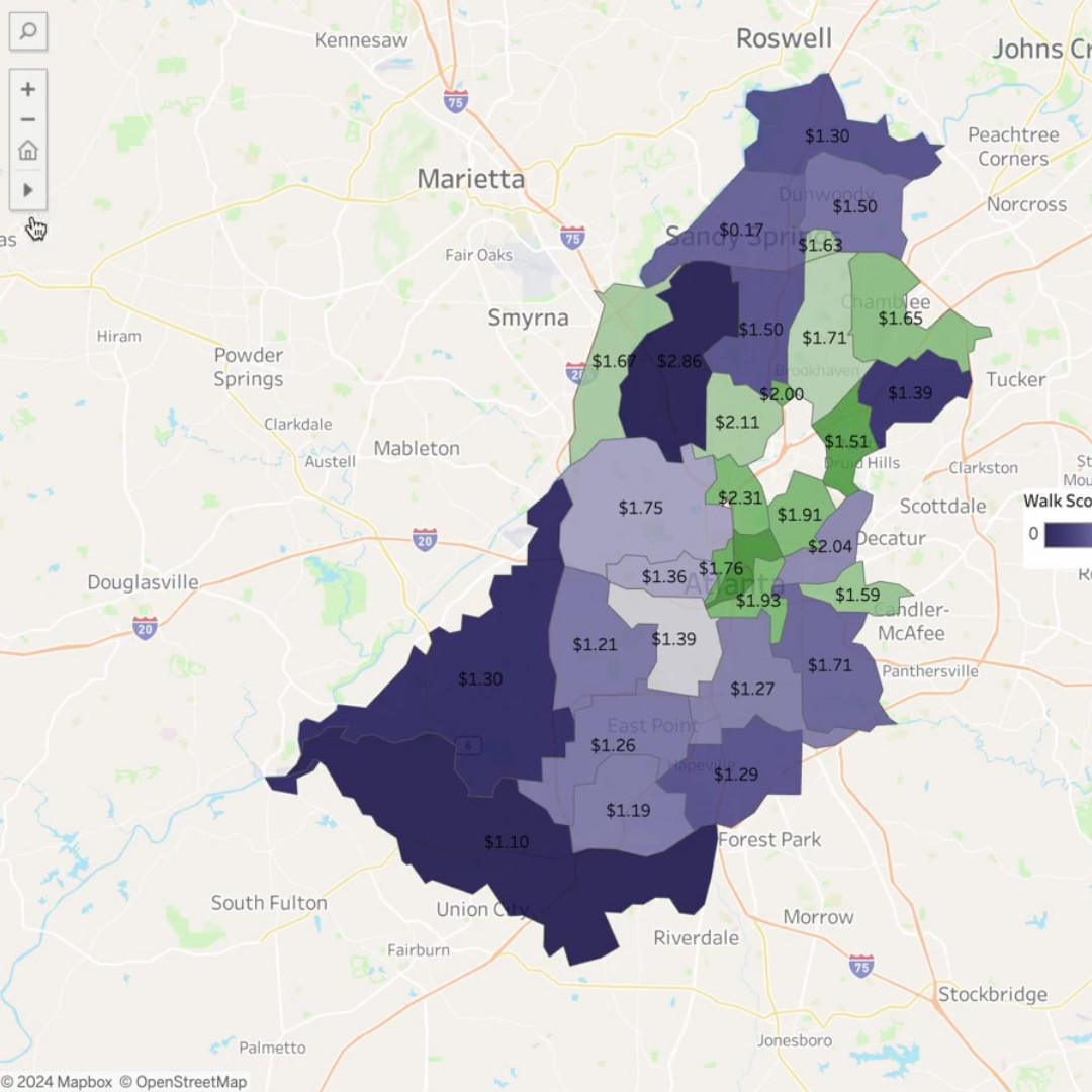 MarketRent | Inside Atlanta's Rental Market: The Premium a Neighborhood’s Walk Score Reveals