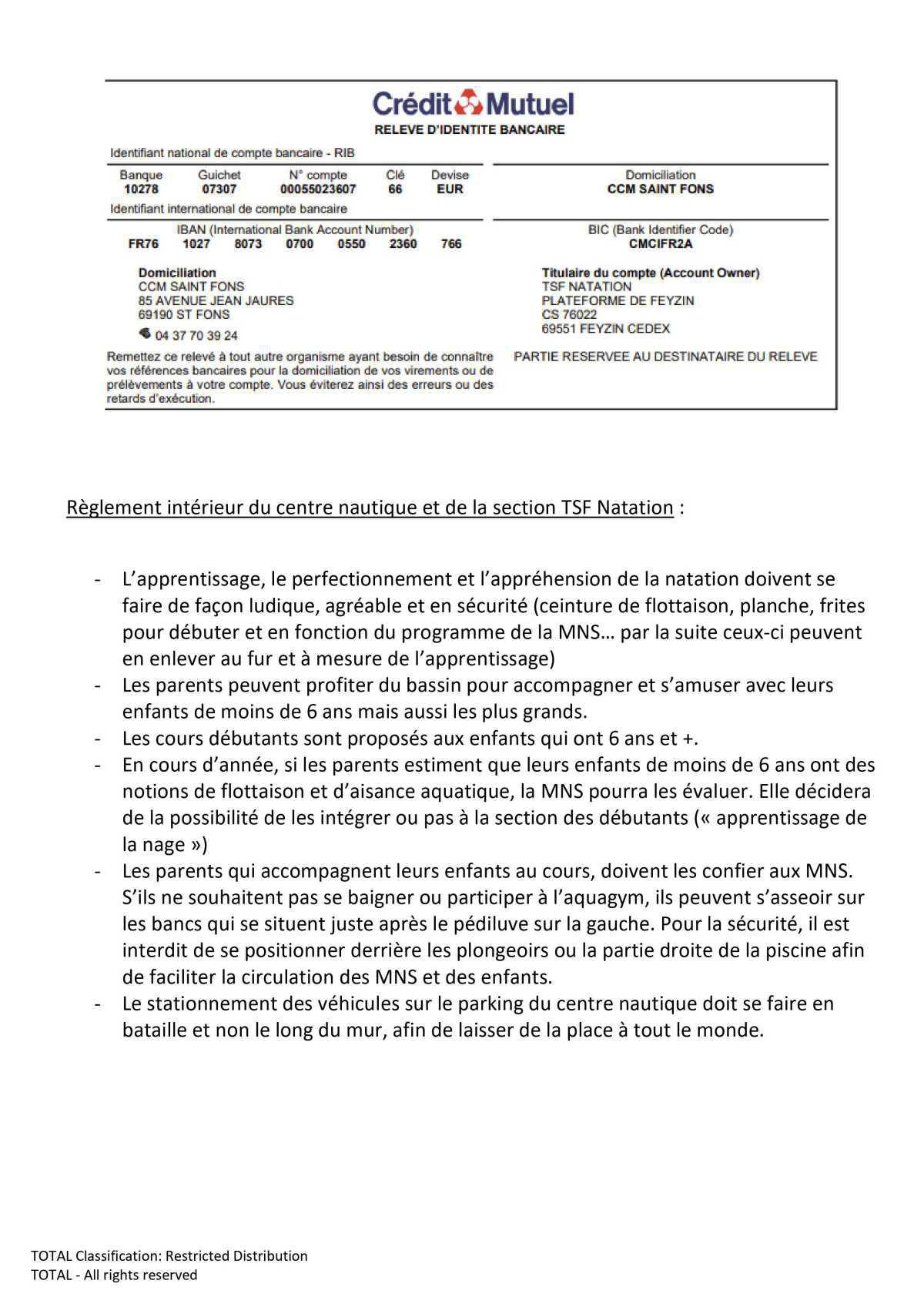 Section Natation
