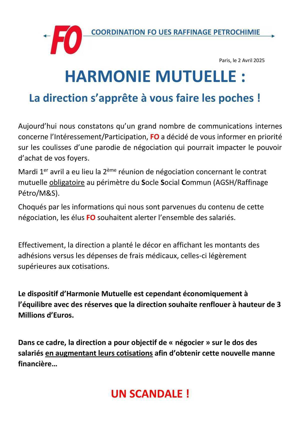 Harmonie mutuelle, hold-up en cours!