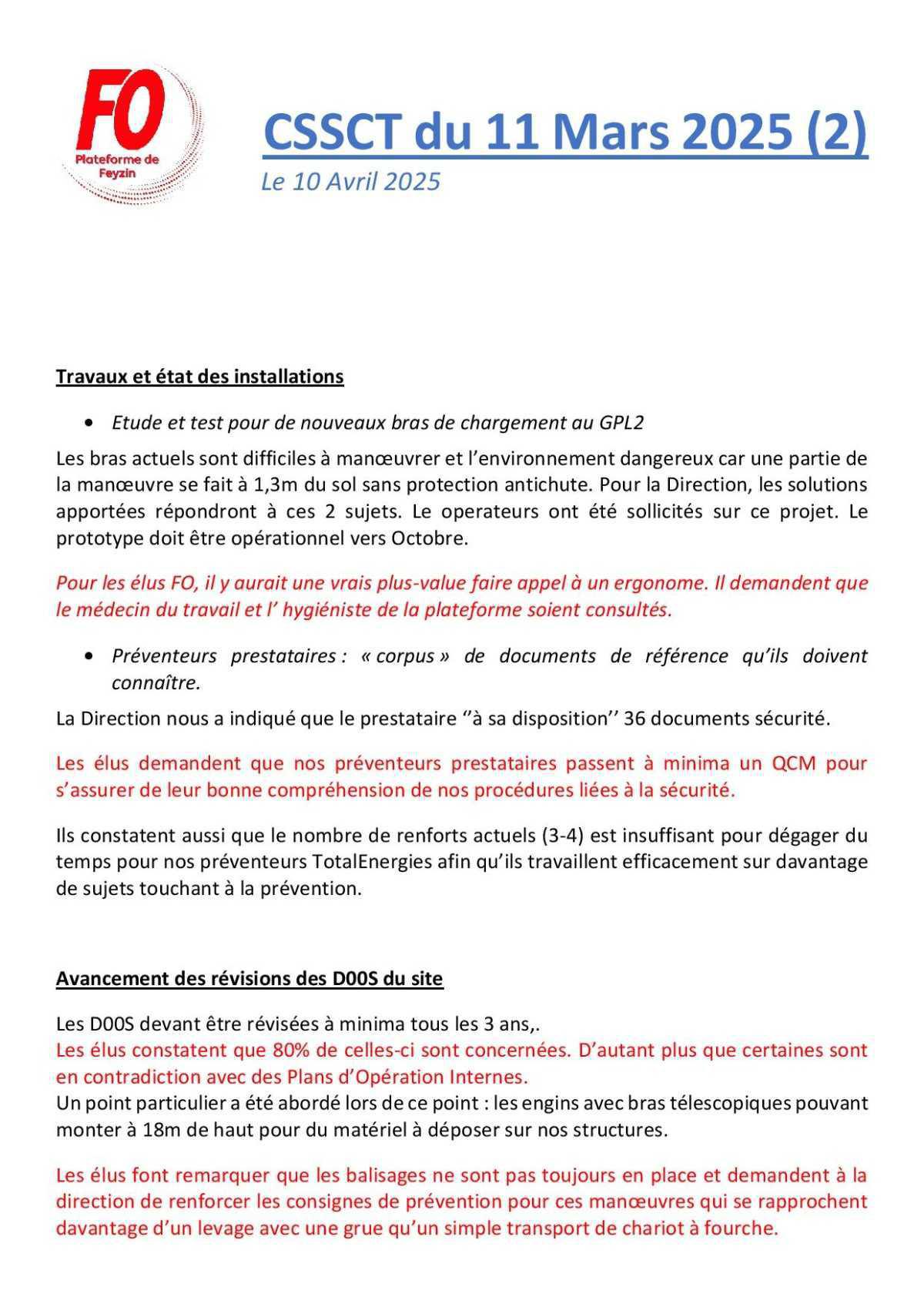 CSSCT Mars 2025 seconde partie