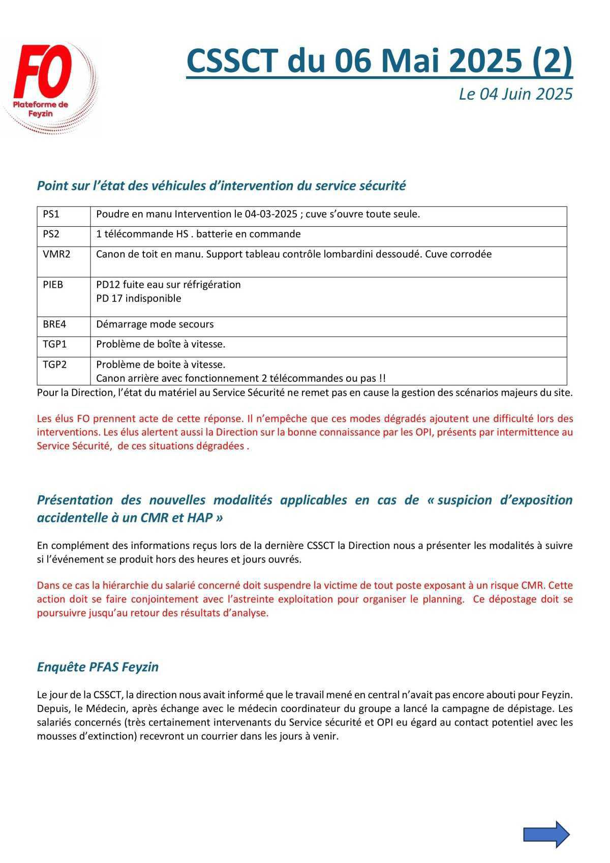 CSSCT du mois de Mai, partie 2