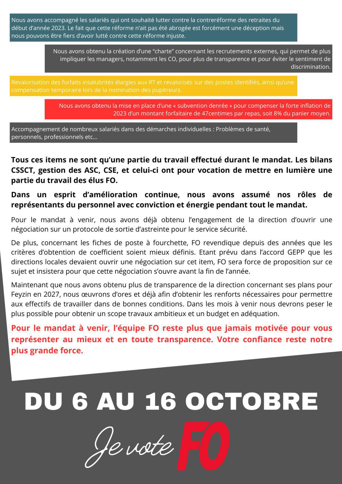 Bilan de l'activité du syndicat 2022 -2025