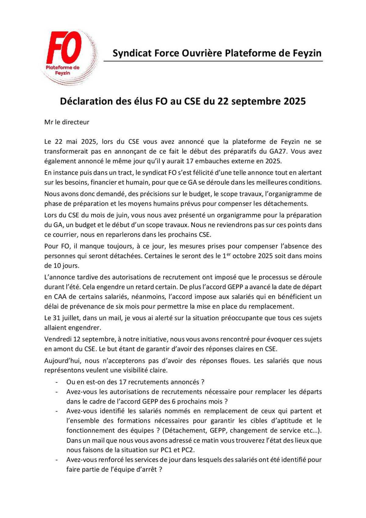 Tract CSE Octobre 2025