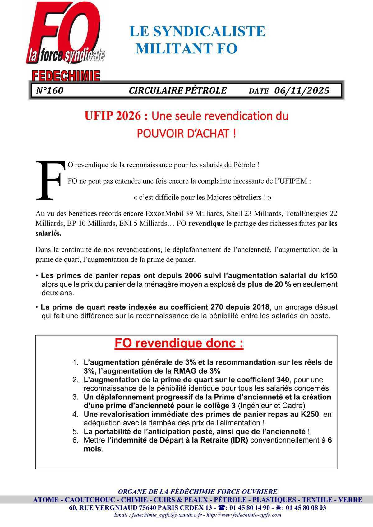 NAO UFIP, FO VOUS INFORME