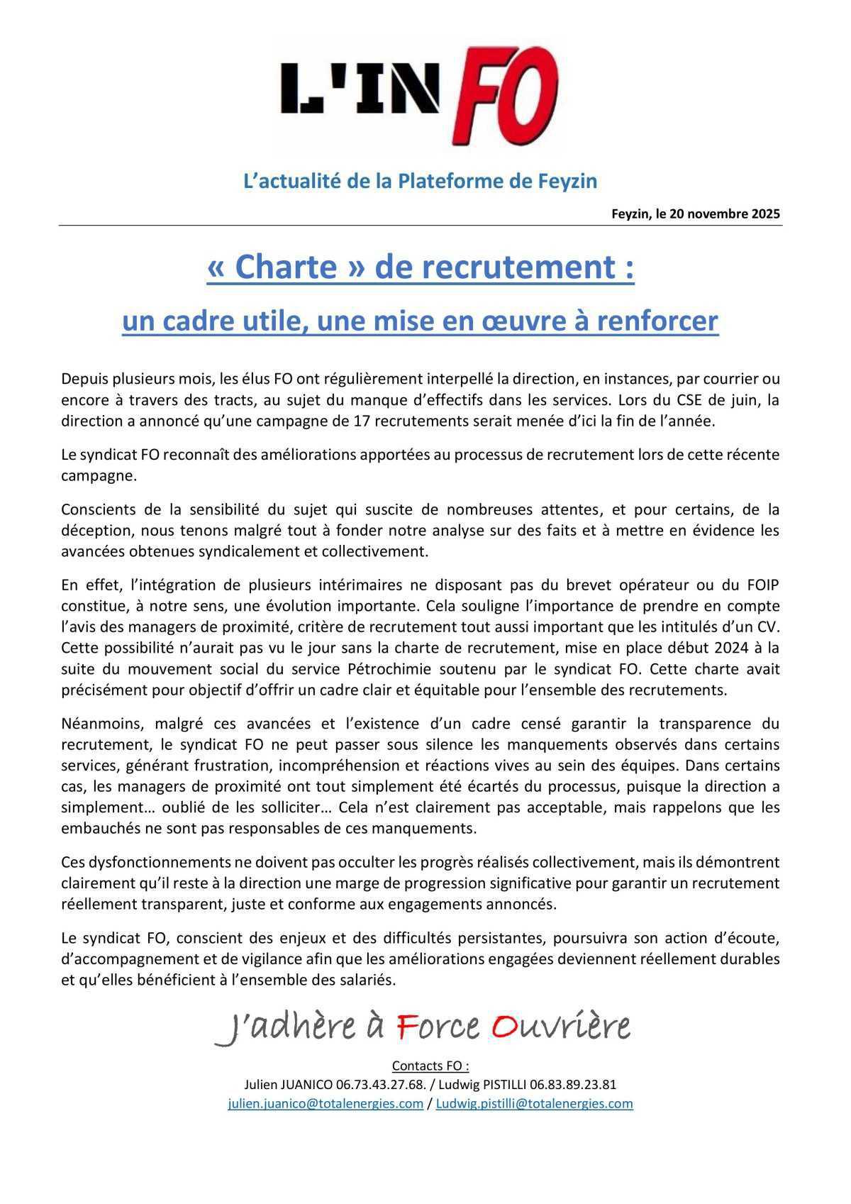 17 embauches mais...