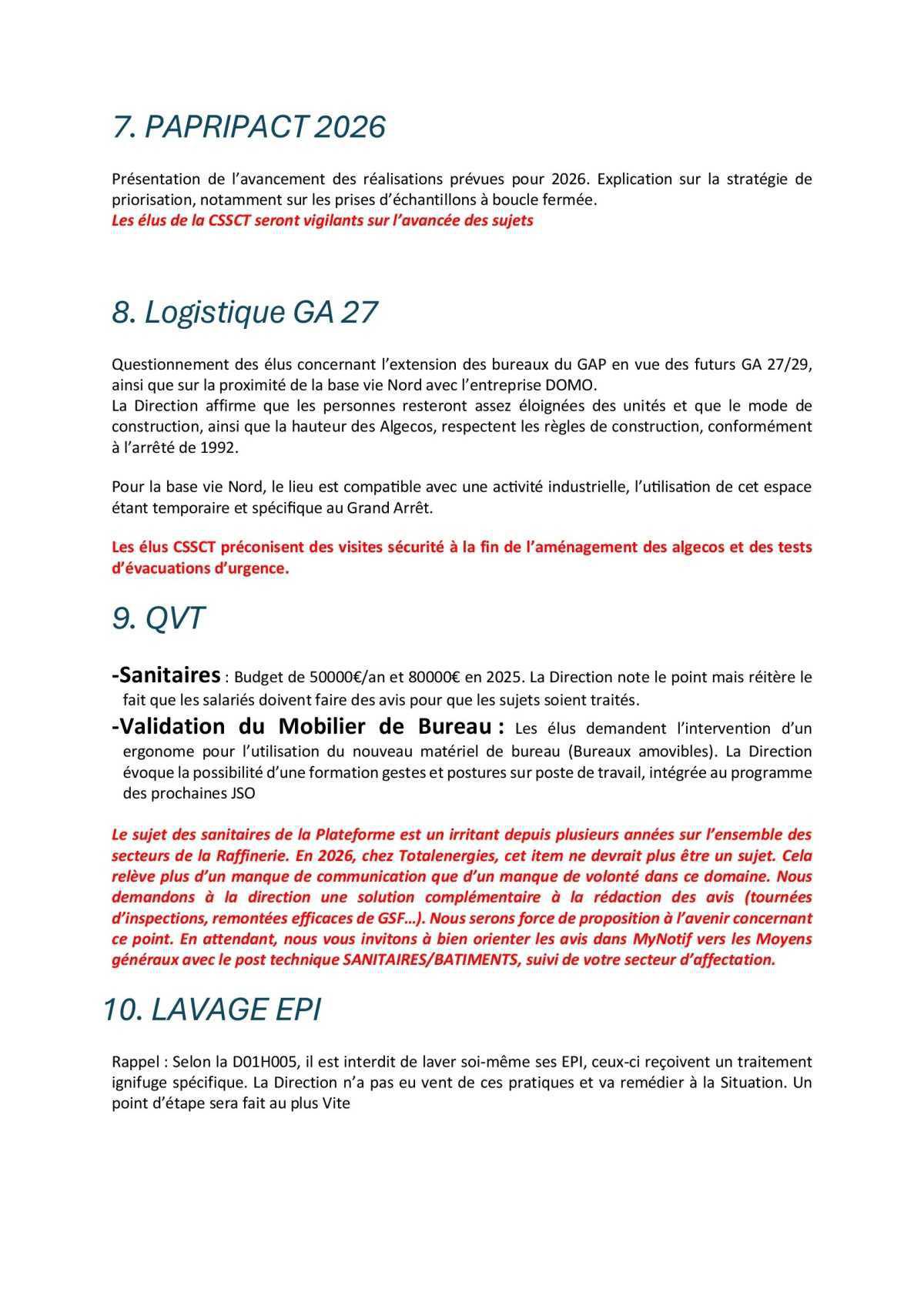 CSSCT mars 2026