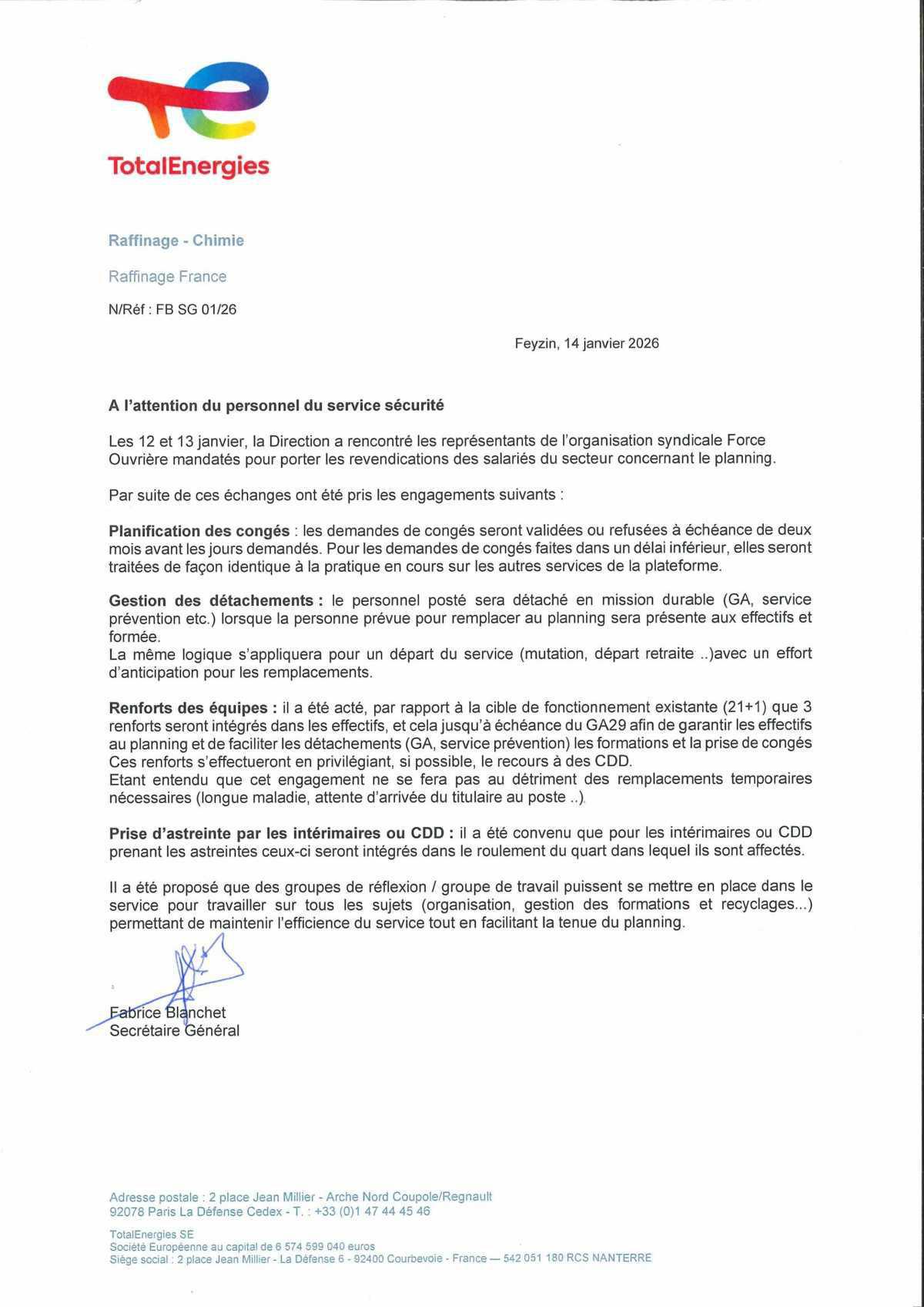 Mouvement Social Service Sécurité