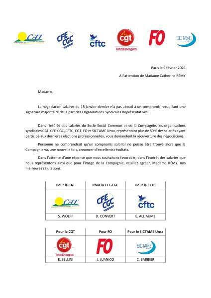 COURRIER INTERSYNDICALE NAO 2026