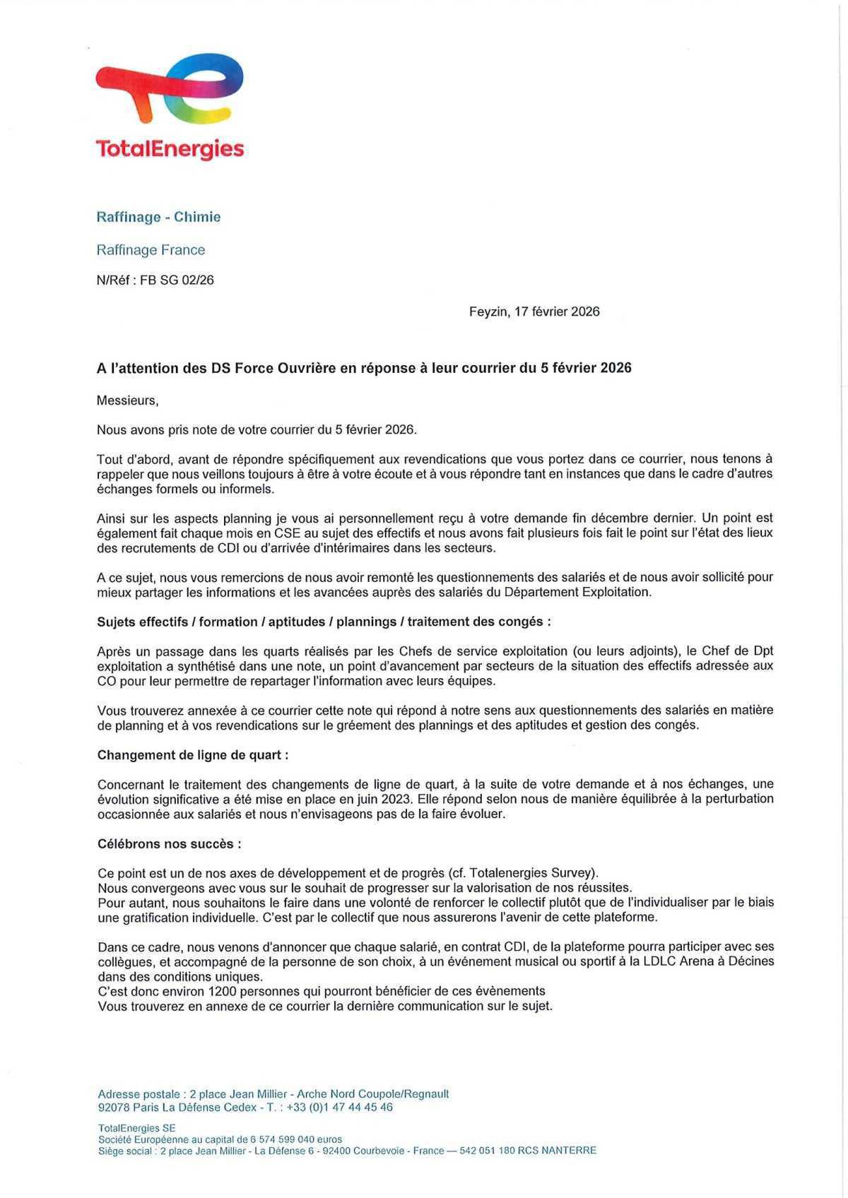 Issue mouvement social PC2/VAPO