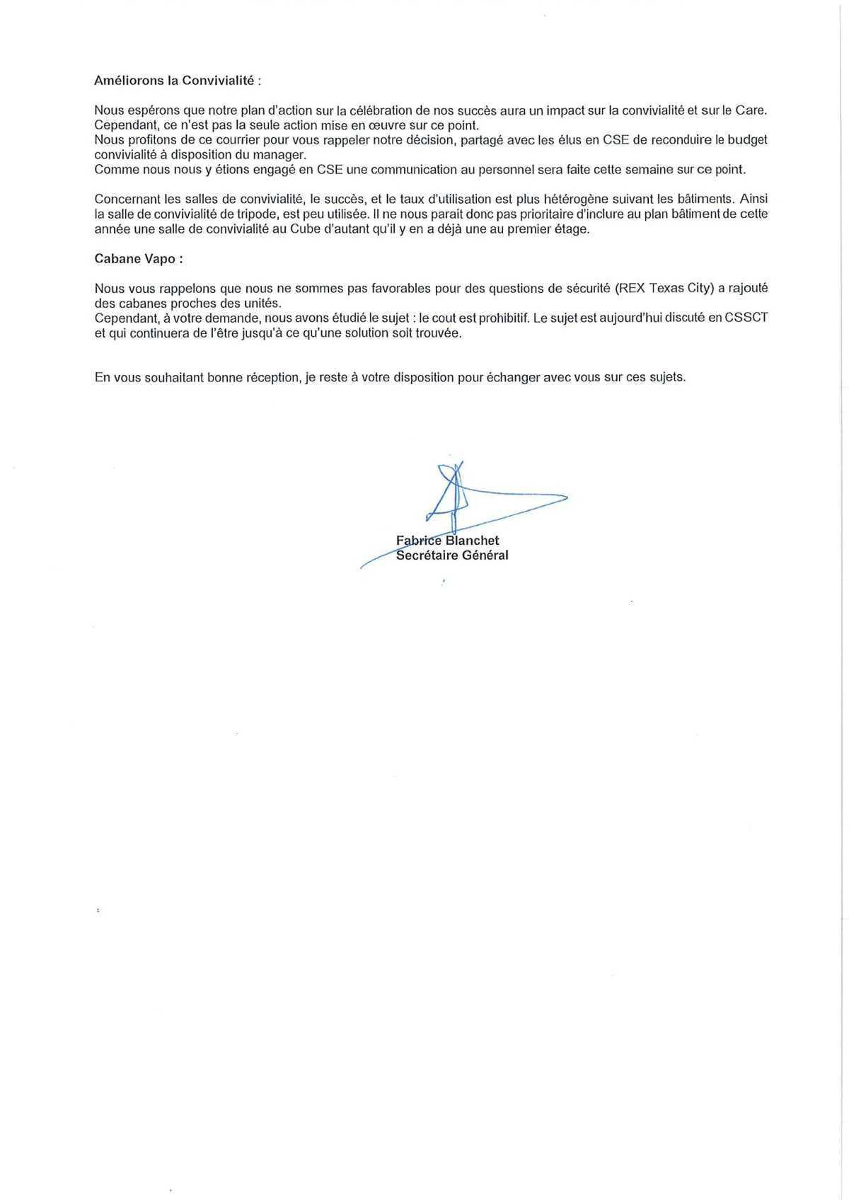 Issue mouvement social PC2/VAPO