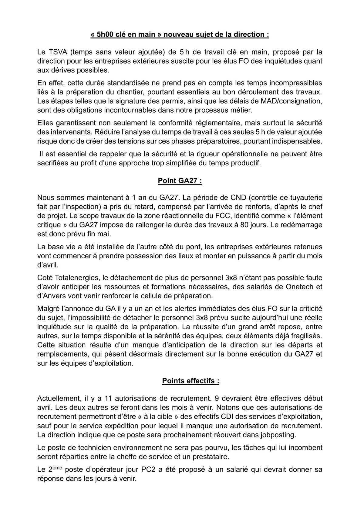 Tract CSE mars 2026