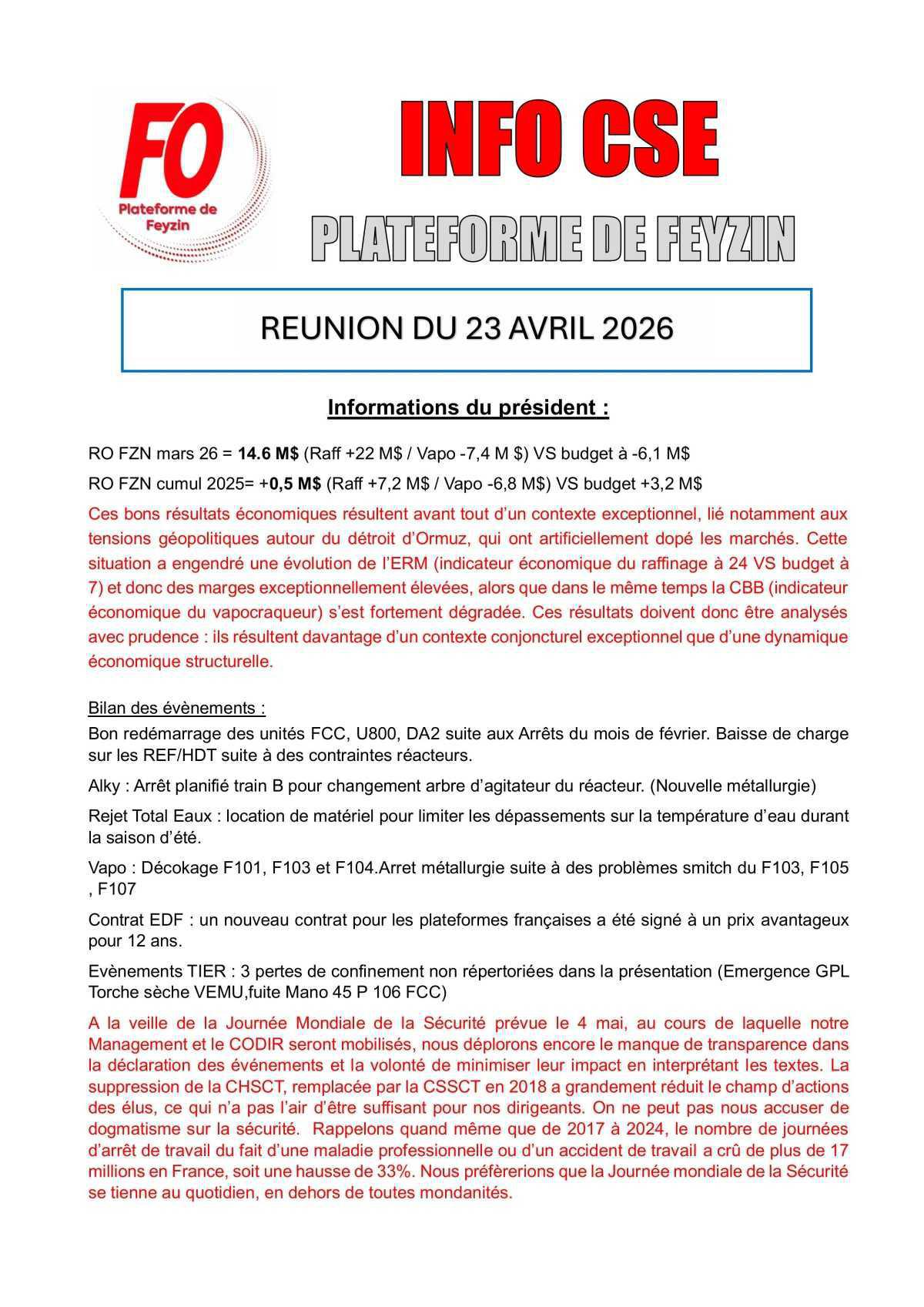 Tract CSE avril 2026