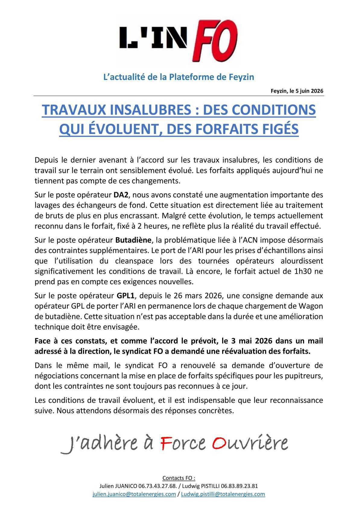 TRAVAUX INSALUBRES : DES CONDITIONS QUI ÉVOLUENT, DES FORFAITS FIGÉS