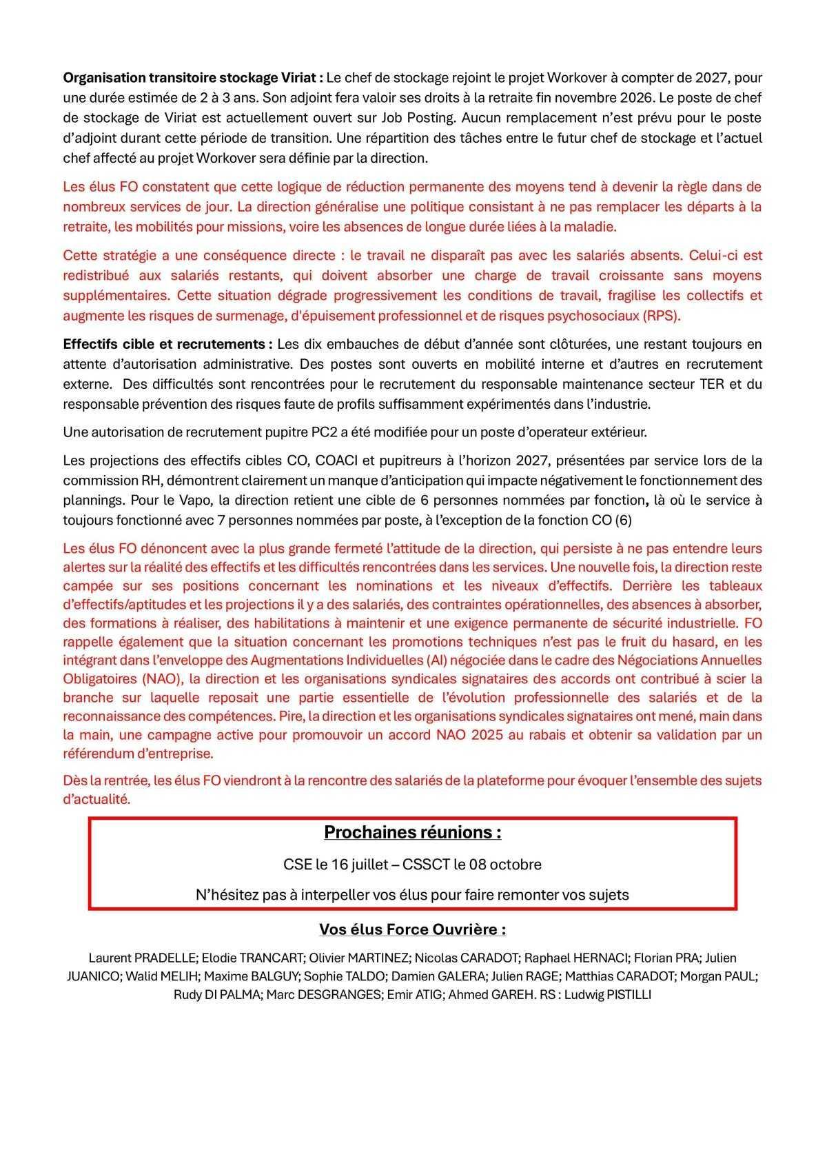 Tract CSE juin 2026