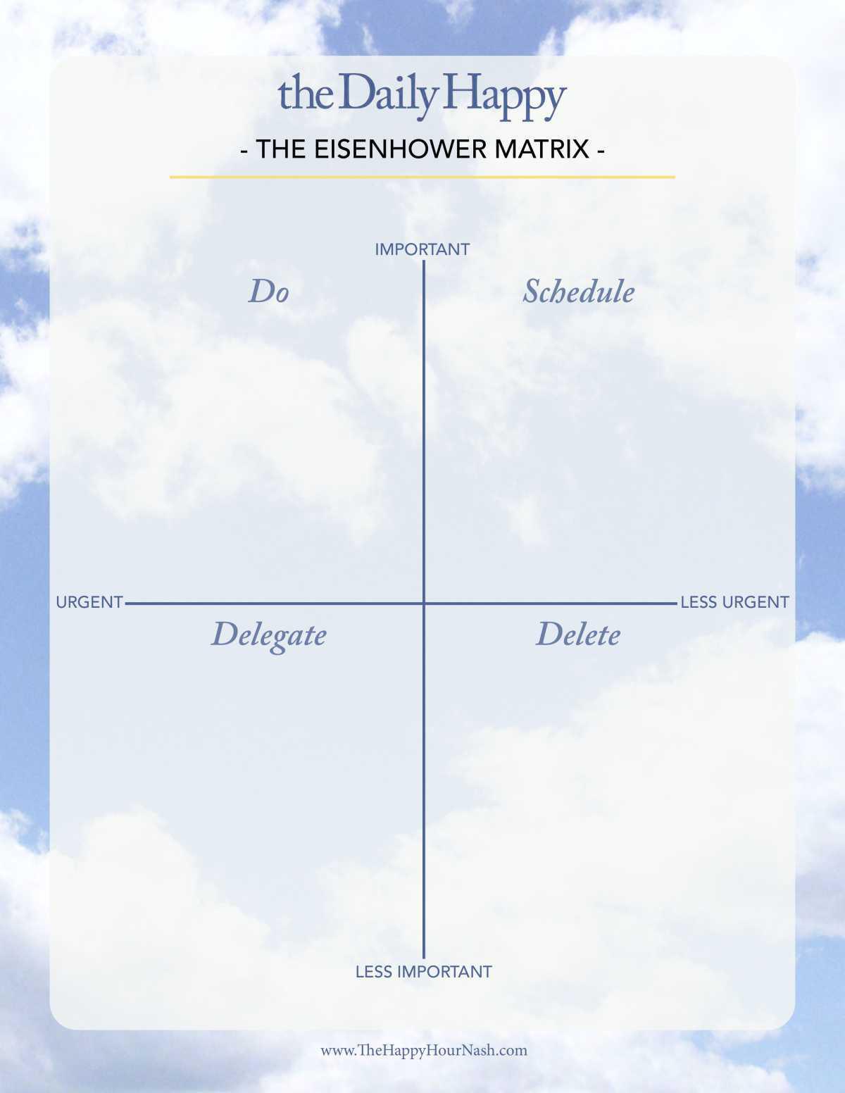 A Guide to Time Management - The Eisenhower Matrix A Guide to Time Management - The Eisenhower Matrix