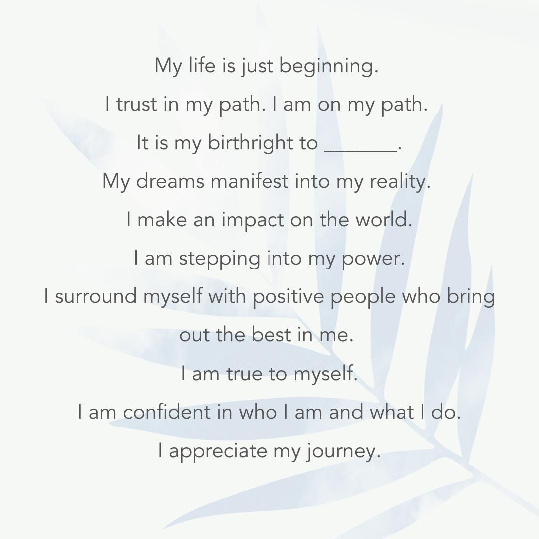 Affirmations for Trust and Inspiration Affirmations for Trust and Inspiration
