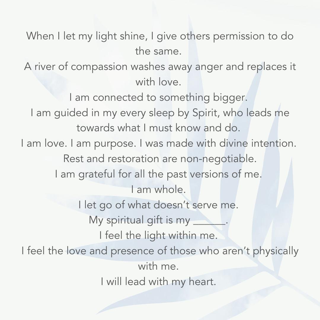 Affirmations for Spiritual Connection Affirmations for Spiritual Connection