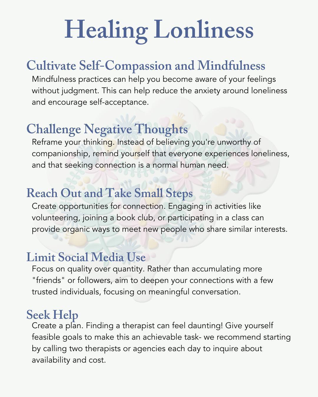 Healing Loneliness Healing Loneliness