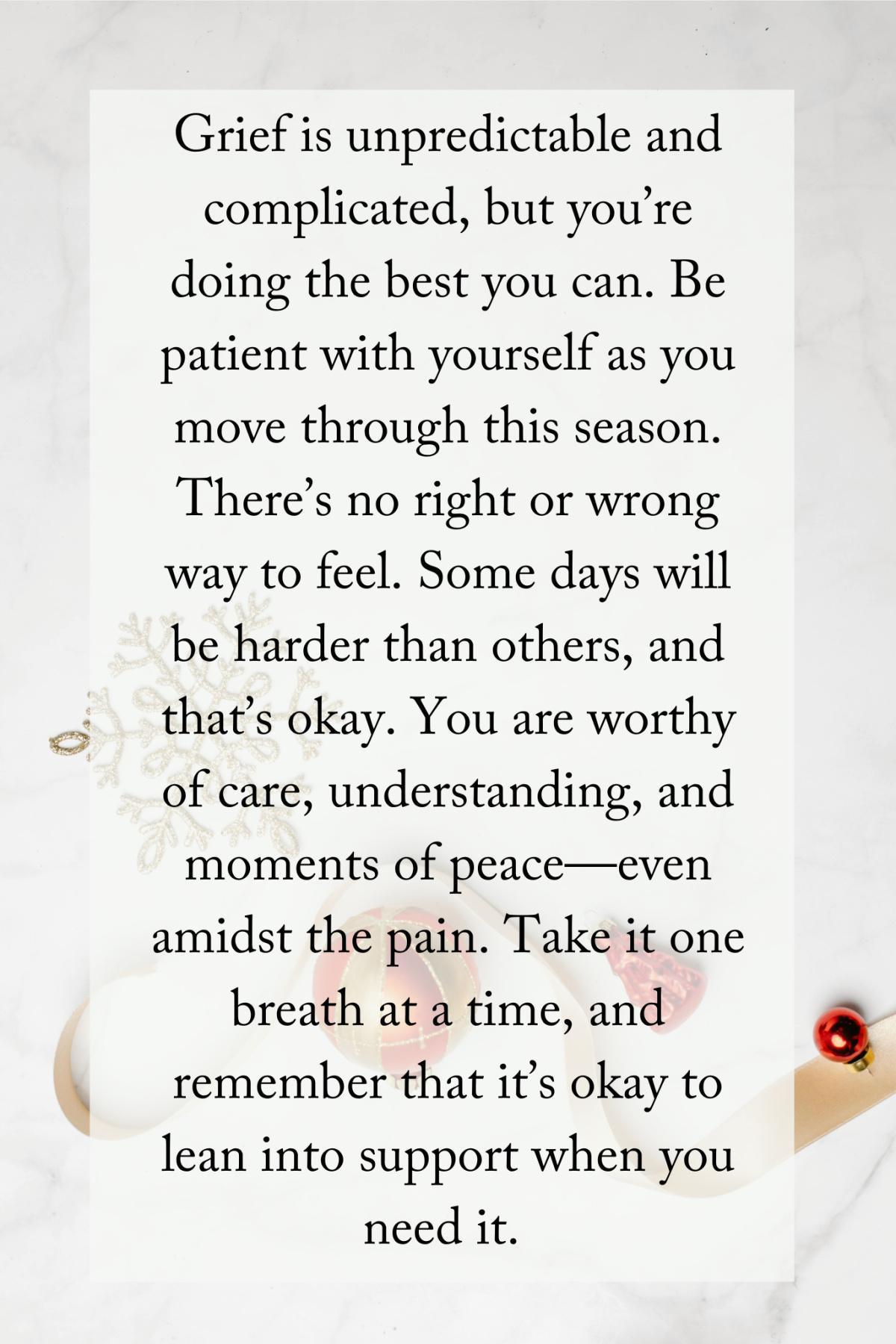 Holiday Grief Reflection & Support Tool Holiday Grief Reflection & Support Tool