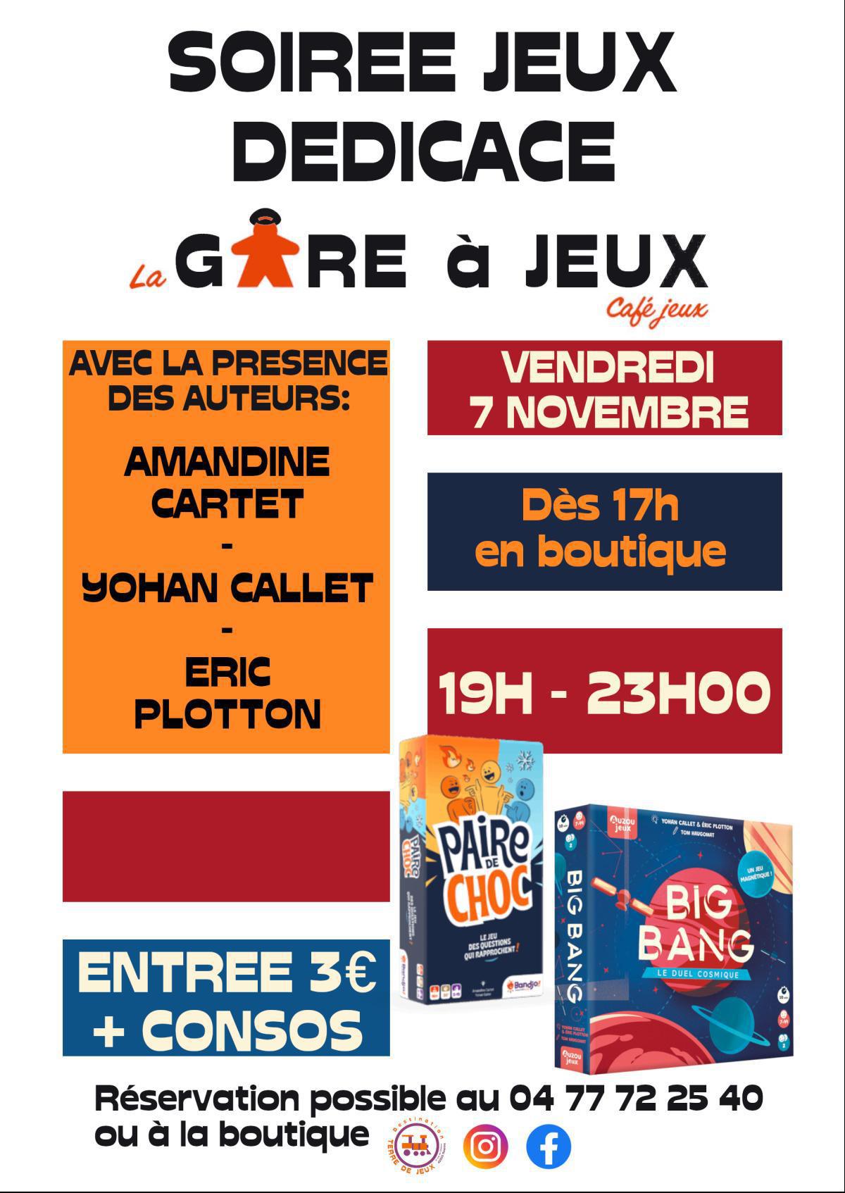 SOIREE DEDICACE BIG BANG ET PAIRE DE CHOC SOIREE DEDICACE BIG BANG ET PAIRE DE CHOC