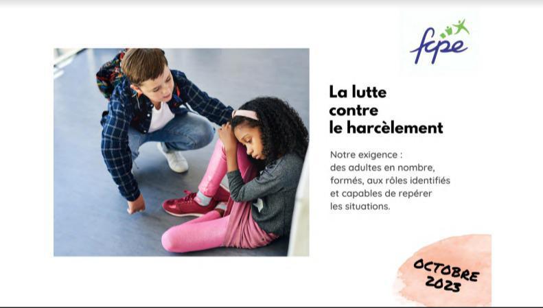 L'avis et les demandes de la FCPE concernant le harcèlement