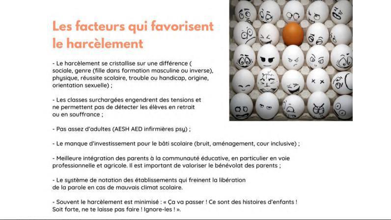 L'avis et les demandes de la FCPE concernant le harcèlement