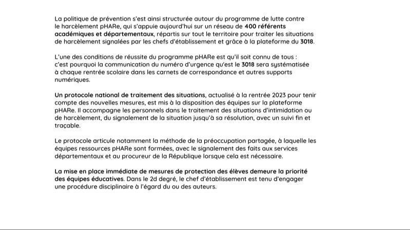 L'avis et les demandes de la FCPE concernant le harcèlement